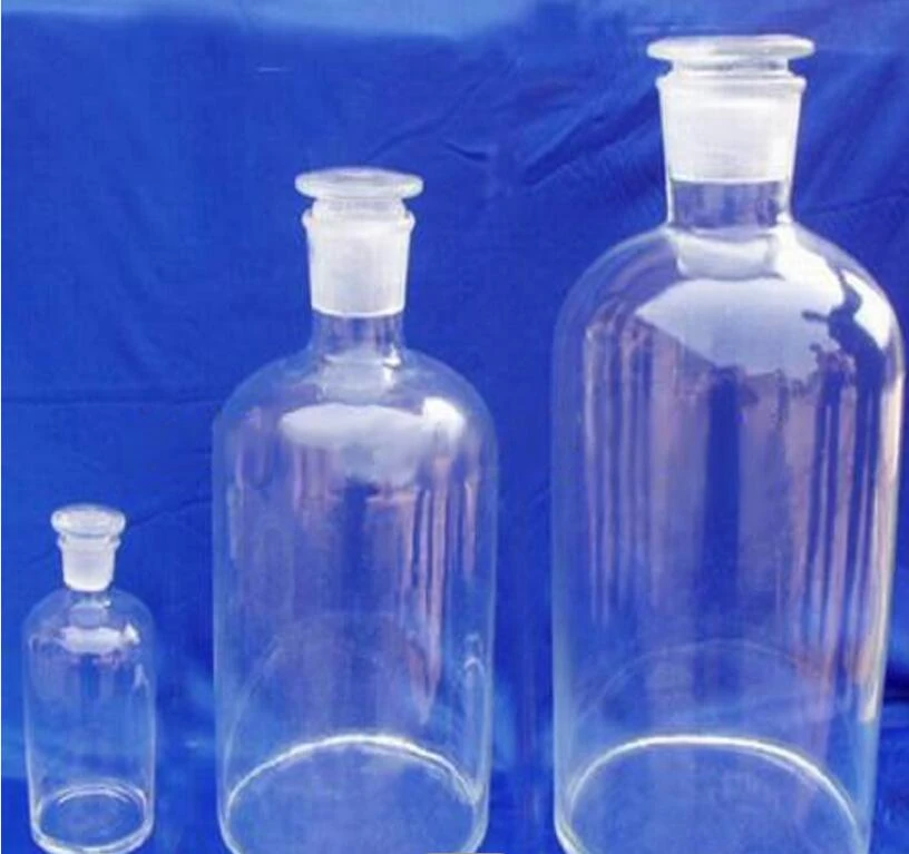 Bouteilles en verre de quartz transparent faites à la main